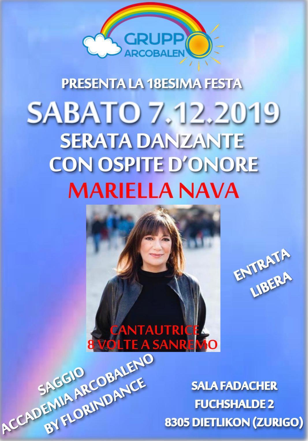 Flyer Festa Gruppo Arcobaleno 2019